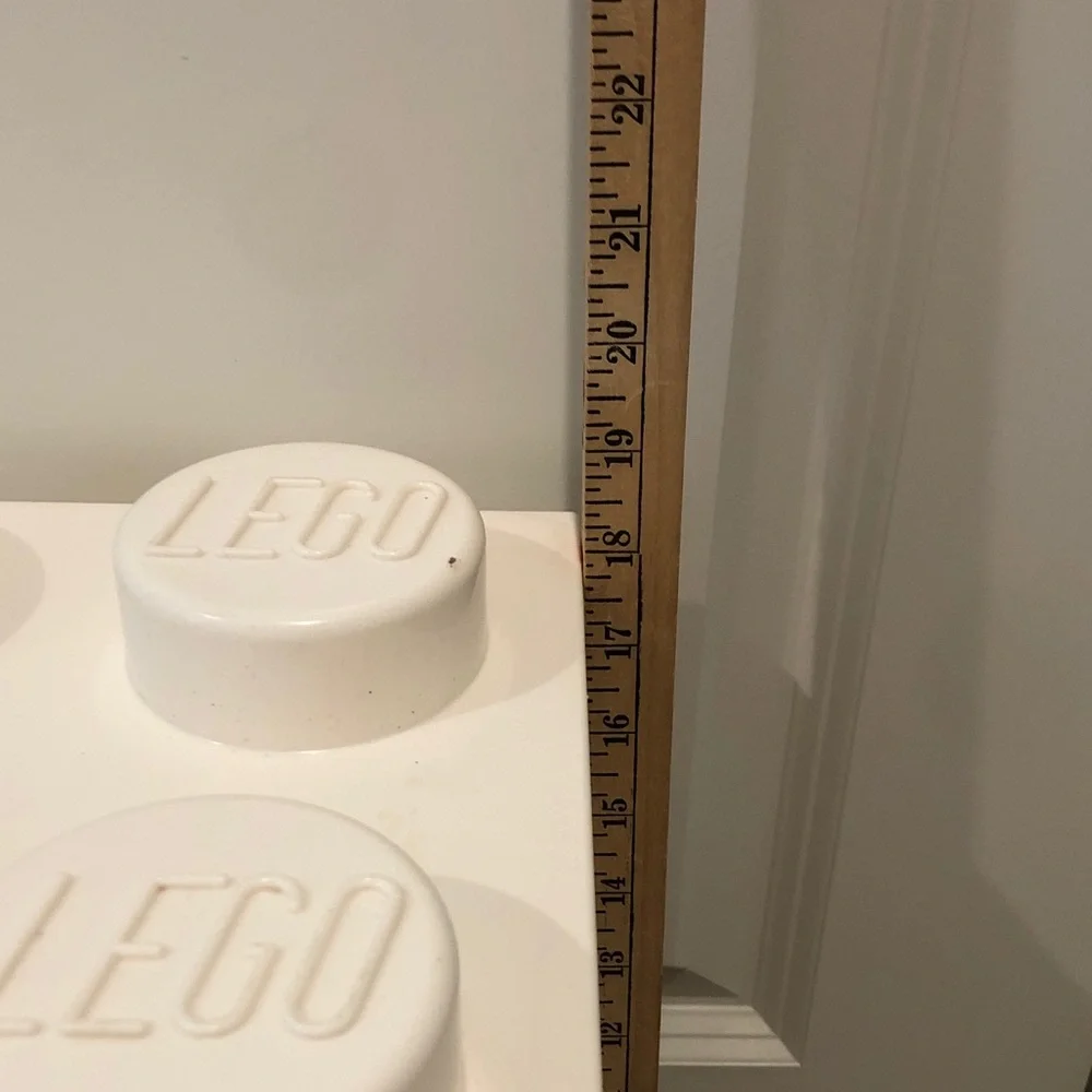 White Lego Storage Brick 10 x 10 Storage Cube Container Set of 3 Pls Read